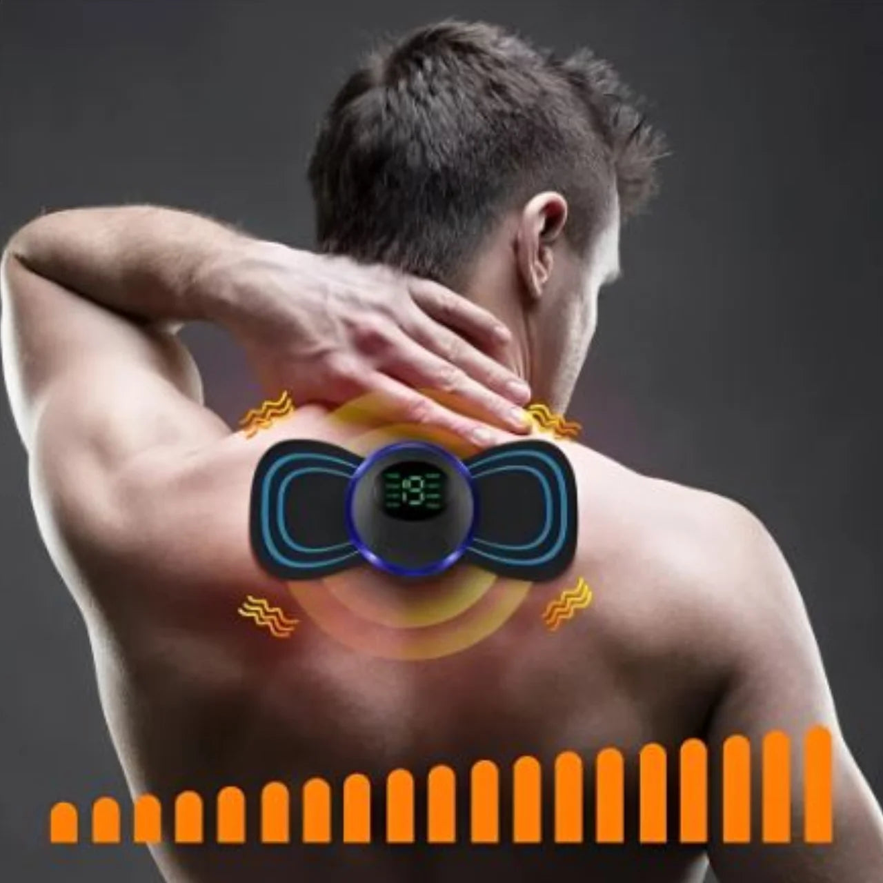 Massageador Elétrico Portátil EMS – Alívio de Dores Musculares em Minutos